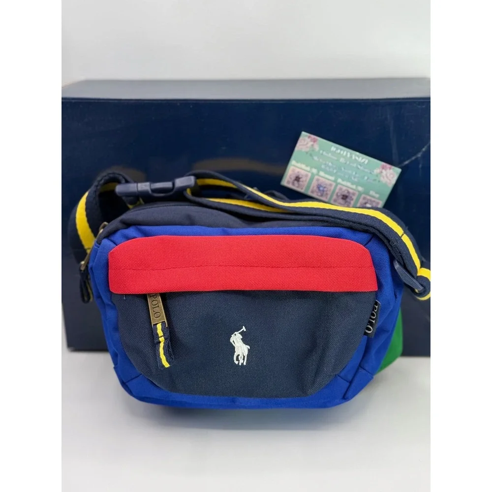 Polo Ralph Lauren Colorblock Canvas Waist Pack Multi 9AR012-E69 OS Mens Bag